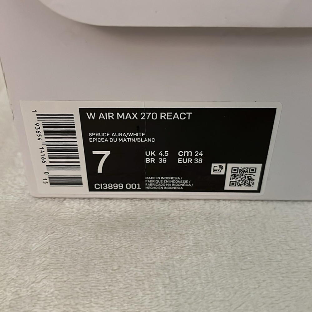 Nike Air Max 270 React Spruce Aura - Picture 10 of 10
